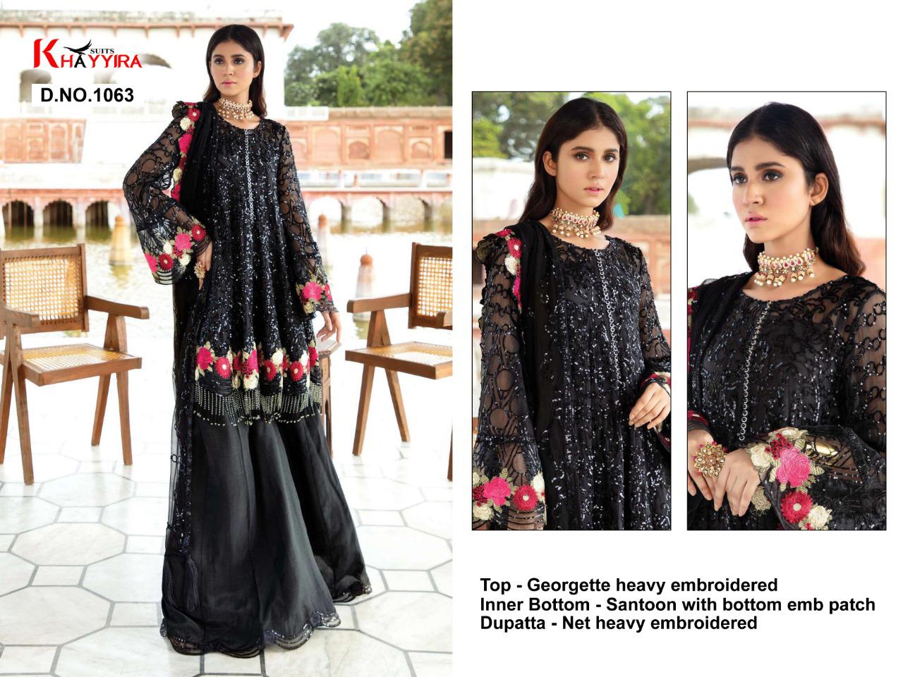 PAKISTANI SUITS D NO 1063A BY KHAYYIRA